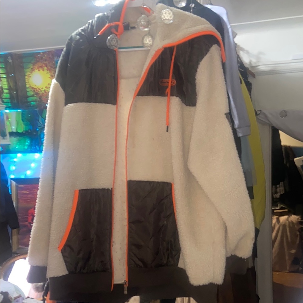 Akademiks Brown and Cream Ski Jacket